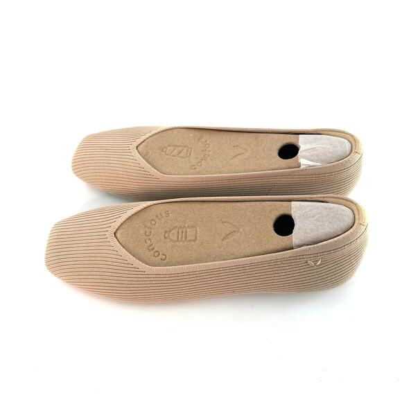 Vivaia Women's Almond Margot 2.0 Square-Toe V-Cut Flats Size 10.5 - Picture 5 of 10